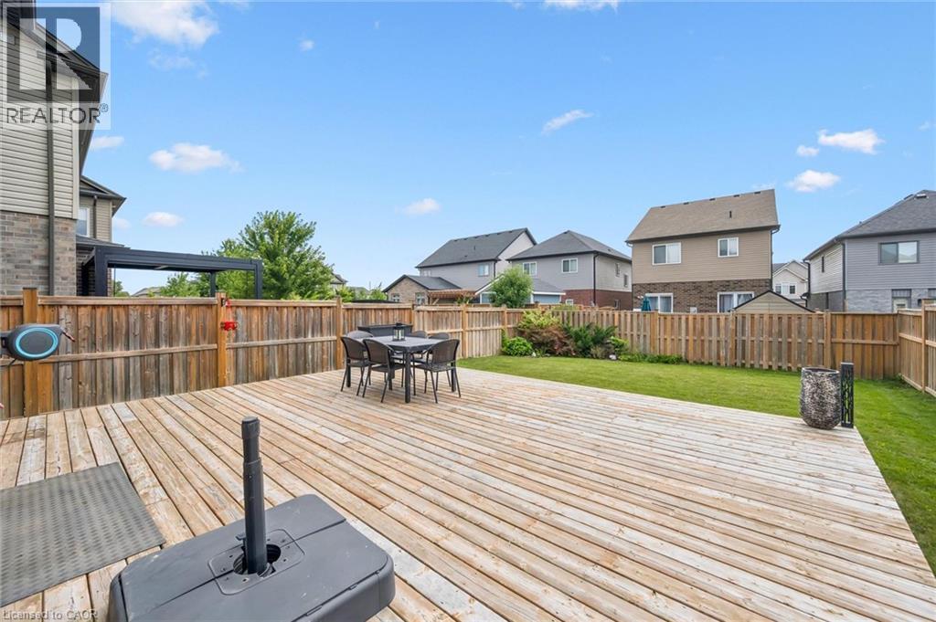 Expansive wooden deck with a built-in pergola structure - 360 Freure Drive, Cambridge, ON - Outdoor With Deck Patio Veranda With Exterior