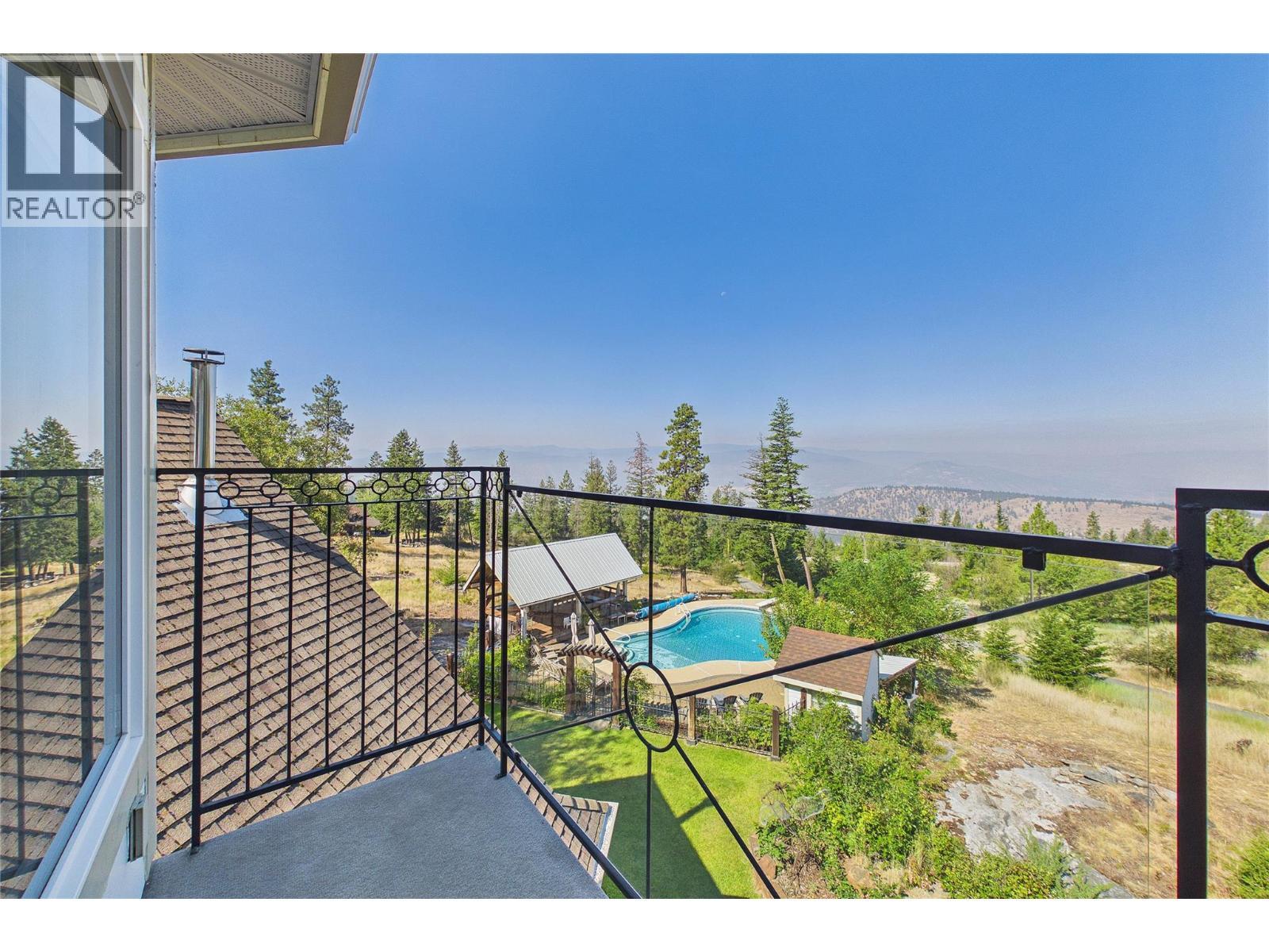 114 Bear End Road, Penticton, BC - Outdoor With In Ground Pool With View