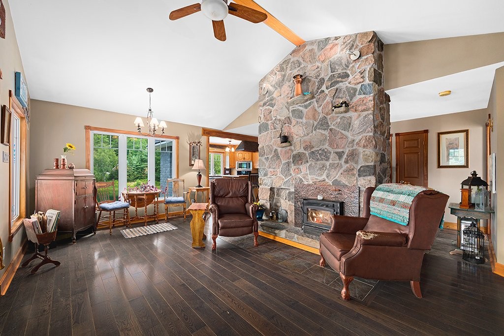 Family Room - 41 Ch. Maccreadie, Otter Lake, QC - Indoor Photo Showing Living Room With Fireplace