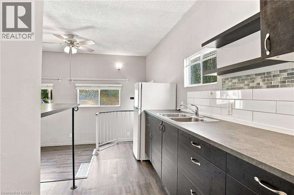 24 Hill Street, Hamilton, ON - Indoor Photo Showing Kitchen With Double Sink
