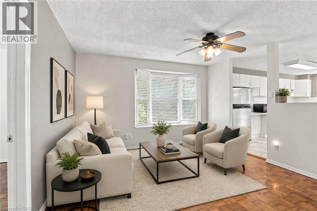 Virtually Staged - 24 Hill Street, Hamilton, ON - Indoor Photo Showing Living Room