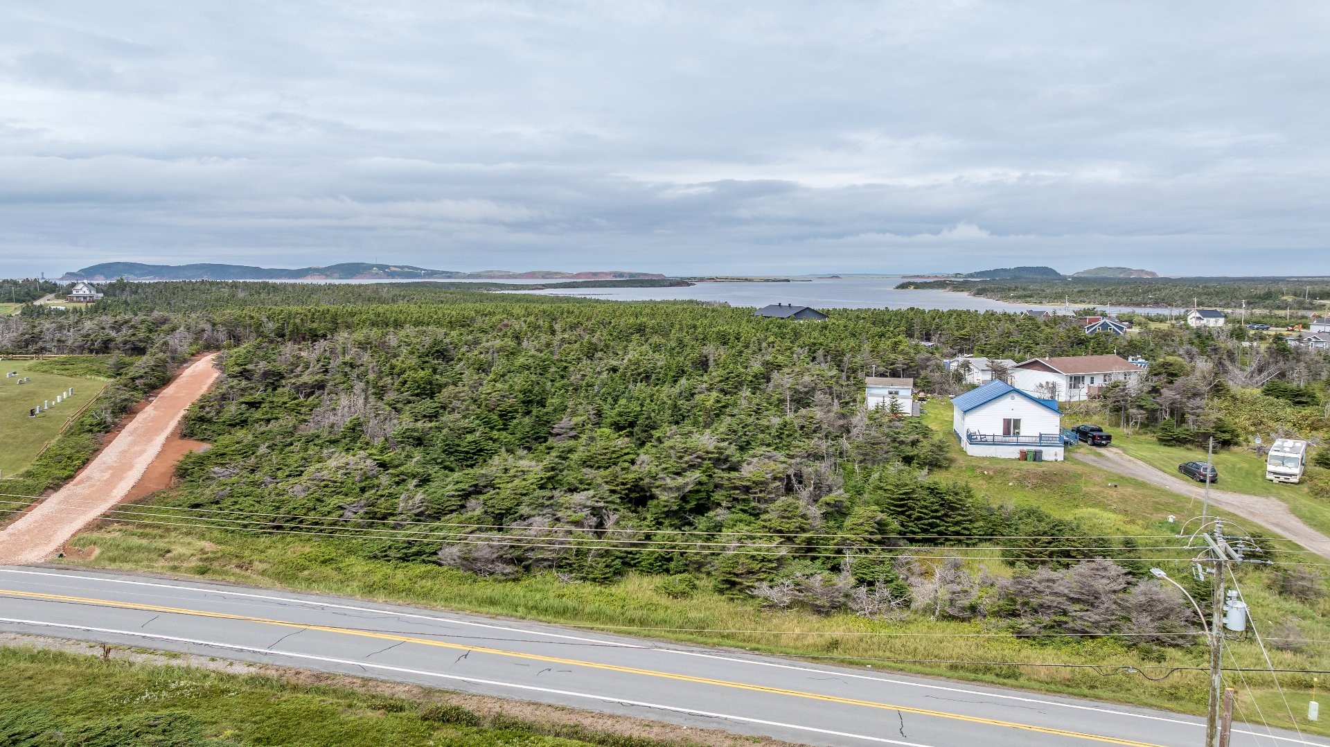 Aerial View - Ch. Principal, Grosse-Île, QC