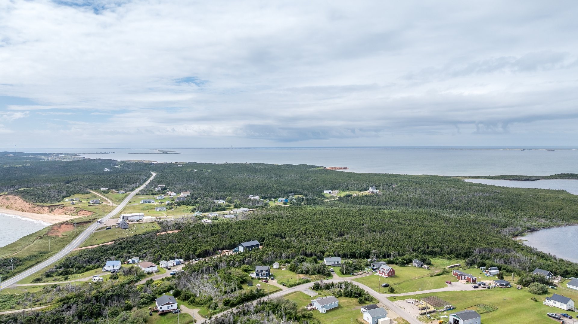 Aerial View - Ch. Principal, Grosse-Île, QC