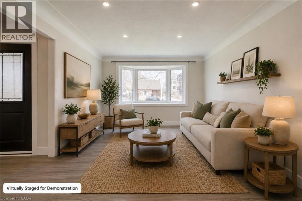 AI staged for demonstration purposes only - 361 Prospect Avenue, Kitchener, ON - Indoor Photo Showing Living Room