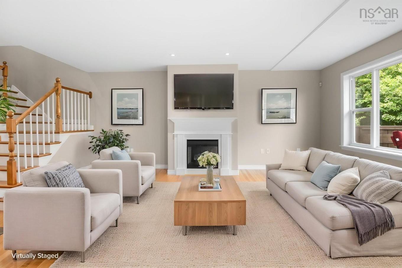 38 Coldstream Run, Dartmouth, NS - Indoor Photo Showing Living Room With Fireplace