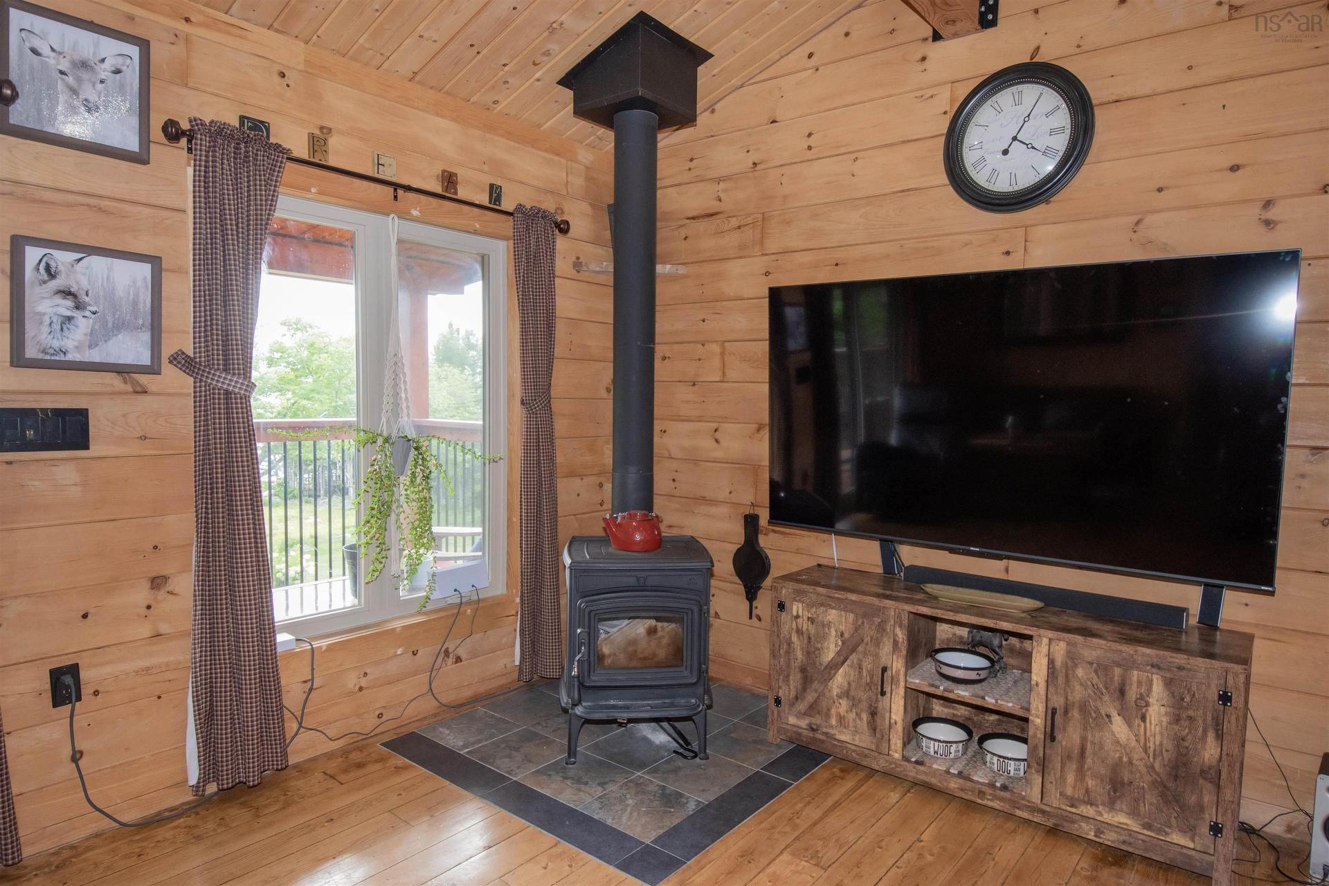 2250 Sandy Point Road, Sandy Point, NS - Indoor With Fireplace