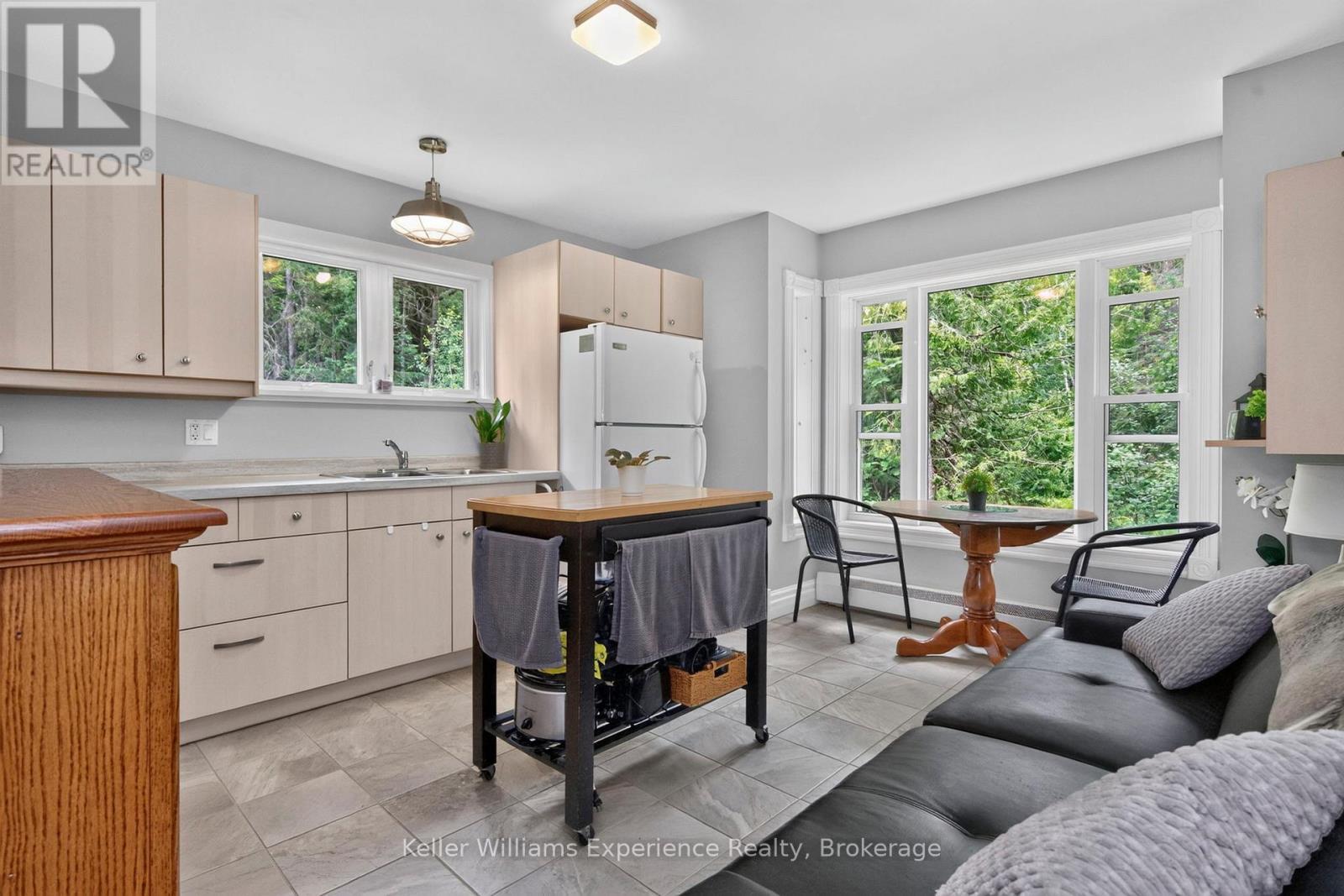 3744 Flos 4 Road W, Springwater, ON - Indoor Photo Showing Kitchen With Double Sink