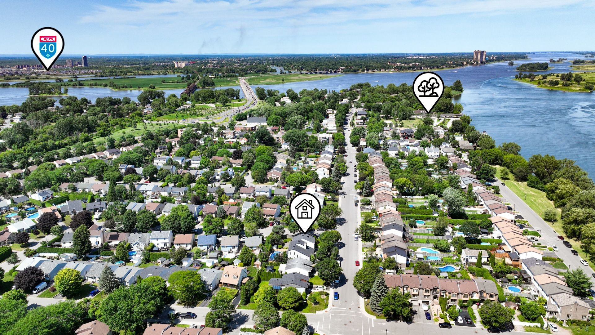 Aerial View - 15963 Rue Bellerive, Montréal (Rivière-Des-Prairies/Pointe-Aux-Trembles), QC - Outdoor With Body Of Water With View