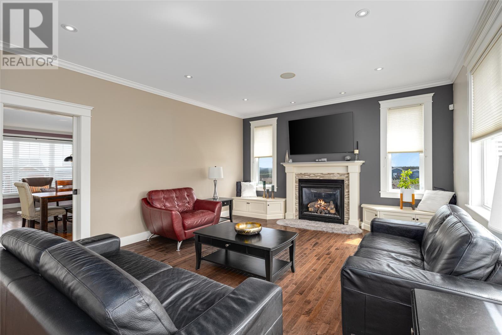 15 Flora Drive, Torbay, NL - Indoor Photo Showing Living Room With Fireplace