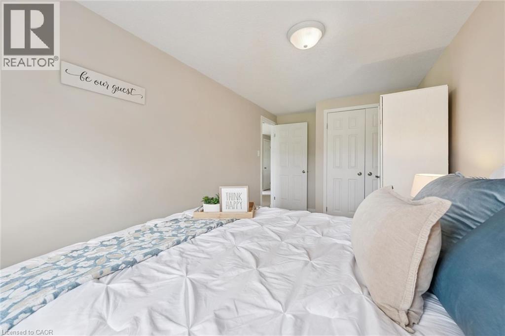 Warm neutral wall color - 308 Parkvale Drive, Kitchener, ON - Indoor Photo Showing Bedroom