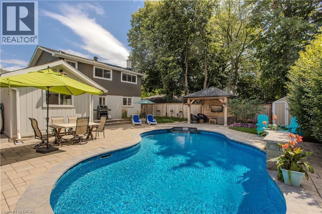 2124 Sandringham Drive, Burlington, ON - Outdoor With In Ground Pool With Deck Patio Veranda With Backyard