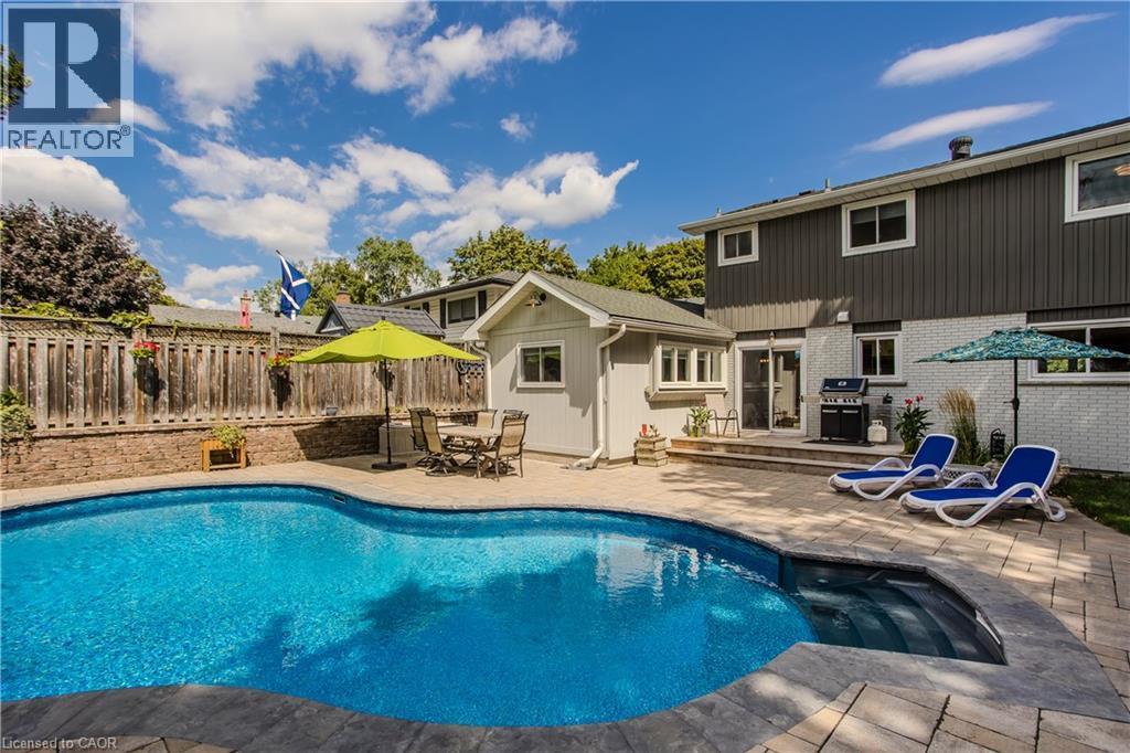 2124 Sandringham Drive, Burlington, ON - Outdoor With In Ground Pool With Deck Patio Veranda