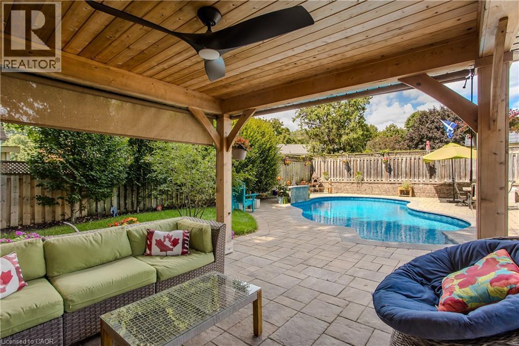 2124 Sandringham Drive, Burlington, ON - Outdoor With In Ground Pool With Deck Patio Veranda
