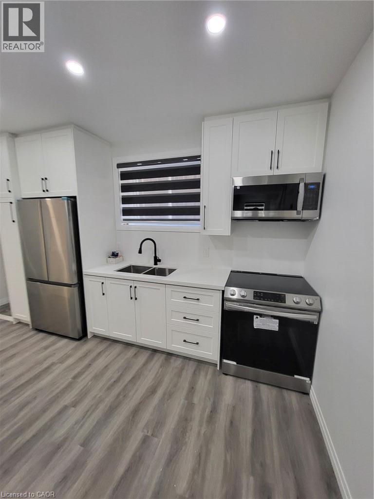 Unit 4 (lower level, typical finish) - 169 Fifth Avenue, Kitchener, ON - Indoor Photo Showing Kitchen With Double Sink