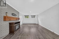 Recreation room with electric fireplace - 