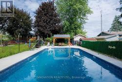 Inground pool with pergola & pool shed - 