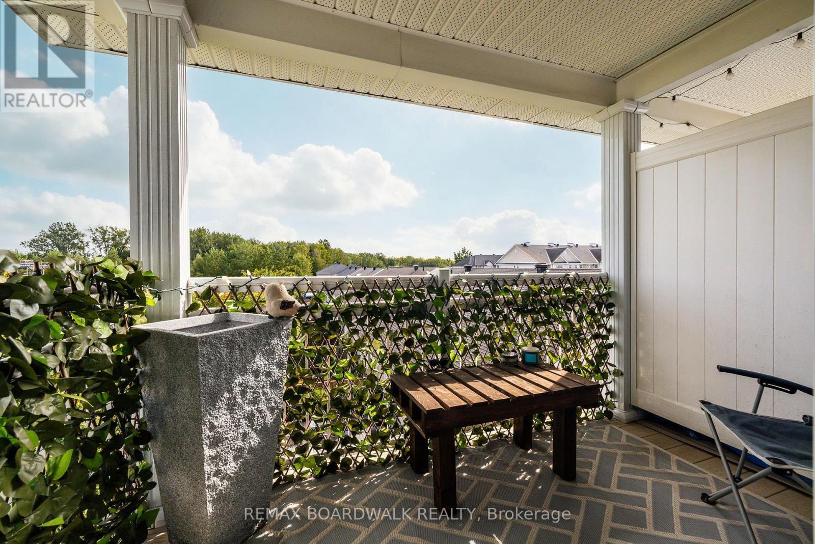 2nd Private Balcony to enjoy peaceful tree views - 312 Galston Private, Ottawa, ON