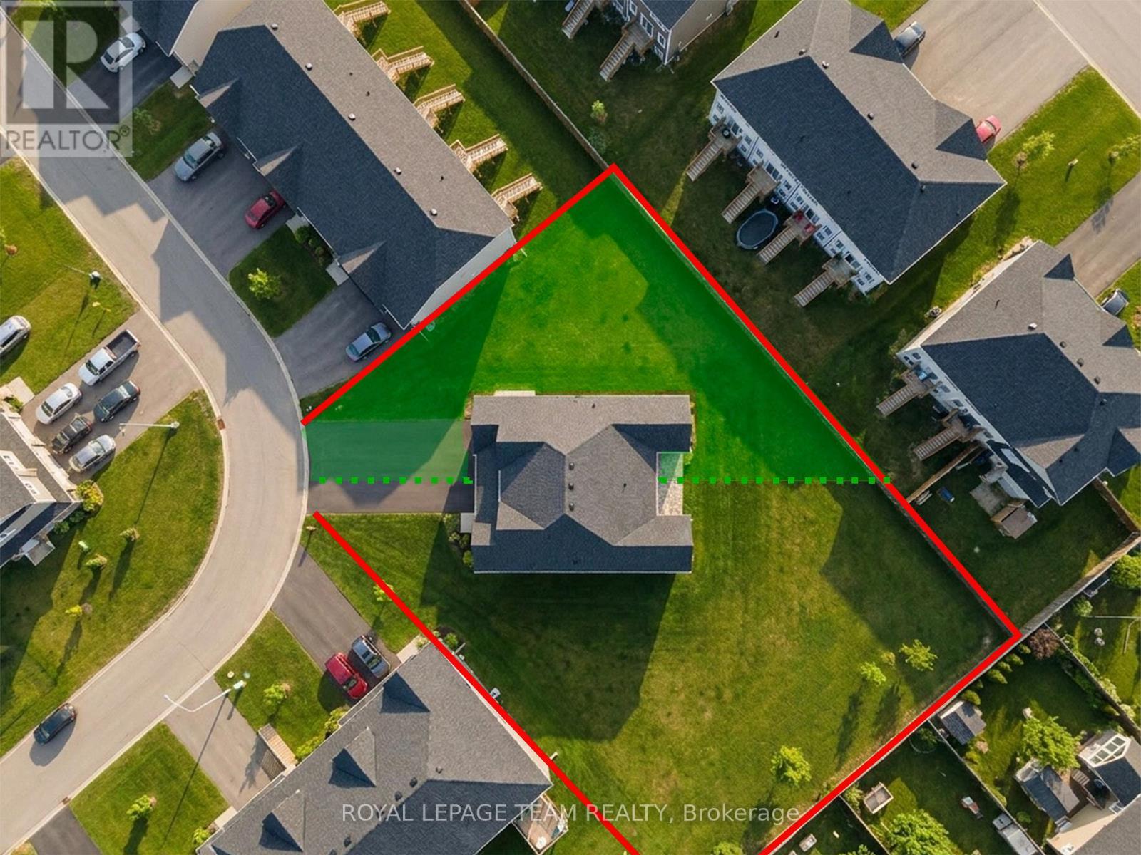 AI generated for landscaping, lot lines approx. - 52 Whitcomb Crescent, Smiths Falls, ON