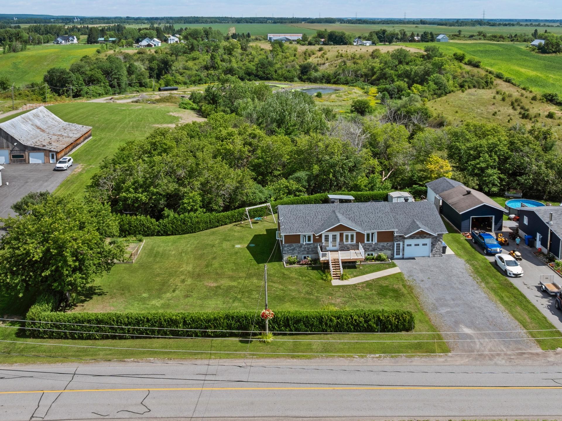 Aerial View - 1654 Rue Principale, Saint-Cuthbert, QC