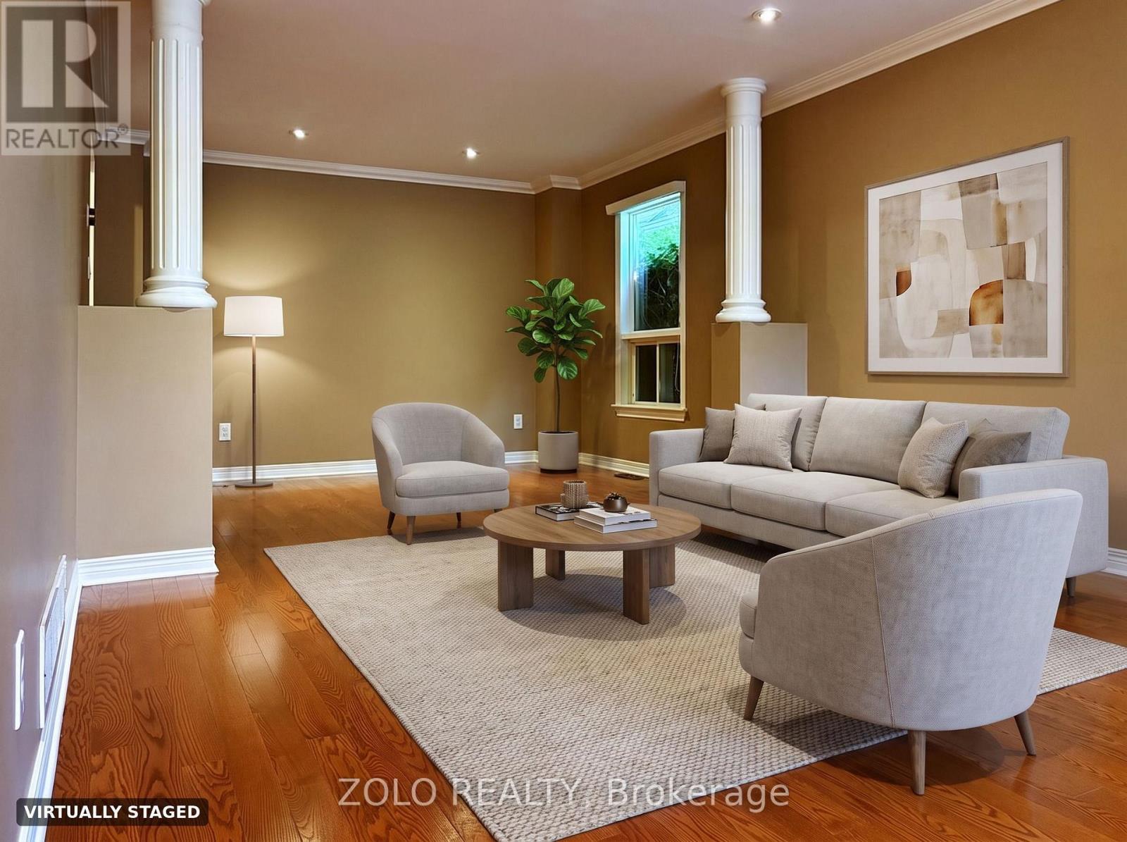 Virtually staged living room - 255 Stoneway Drive, Ottawa, ON