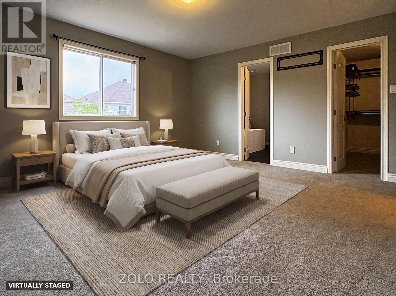 Virtually staged primary bedroom - 255 Stoneway Drive, Ottawa, ON