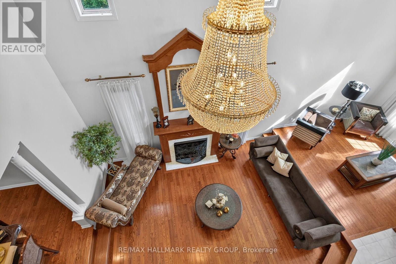 Living room view from second floor - 11 Taj Court, Ottawa, ON