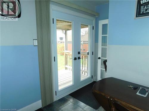 NEW White French doors providing exterior access - 625 Tate Avenue, Hamilton, ON 