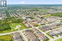 Aerial perspective showcasing a residential community with varied architectural styles - 