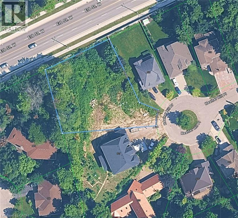 Aerial Survey. Illustrating the property's boundaries and surrounding infrastructure - 526 Heather Hill Place, Waterloo, ON