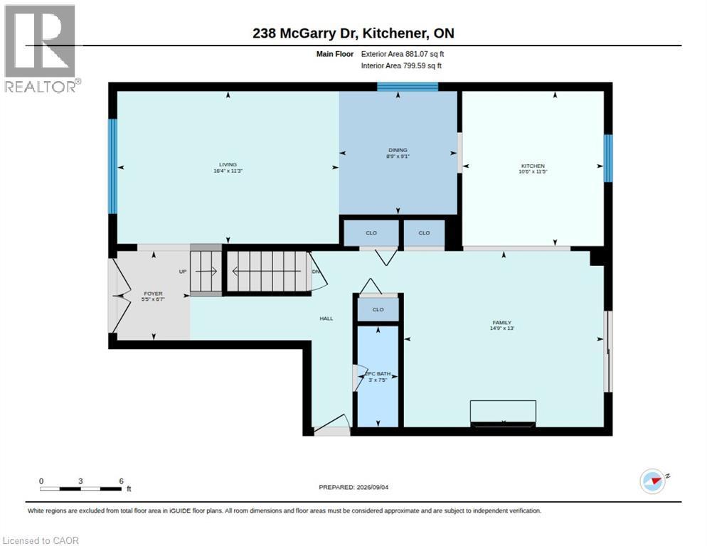 Floor plan - 238 Mcgarry Drive, Kitchener, ON