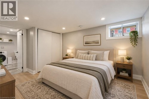 Basement Bedroom Virtually staged - 106 Barnesdale Avenue N, Hamilton, ON 