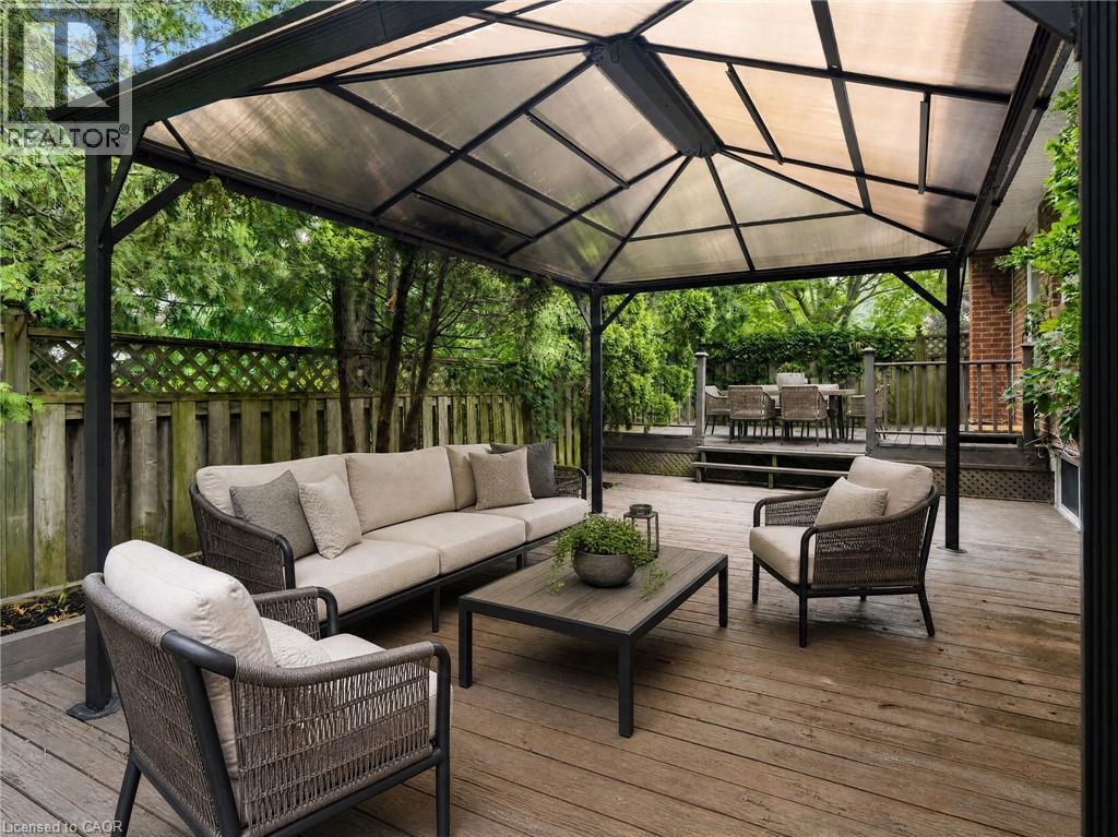 Lower Deck with Gazebo Virtually Staged - 1529 Wembury Road, Mississauga, ON
