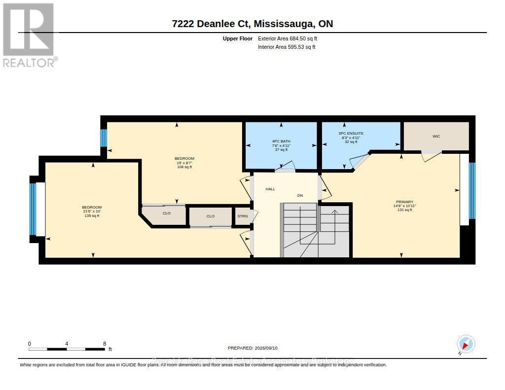 Second floor - 7222 Deanlee Court, Mississauga, ON