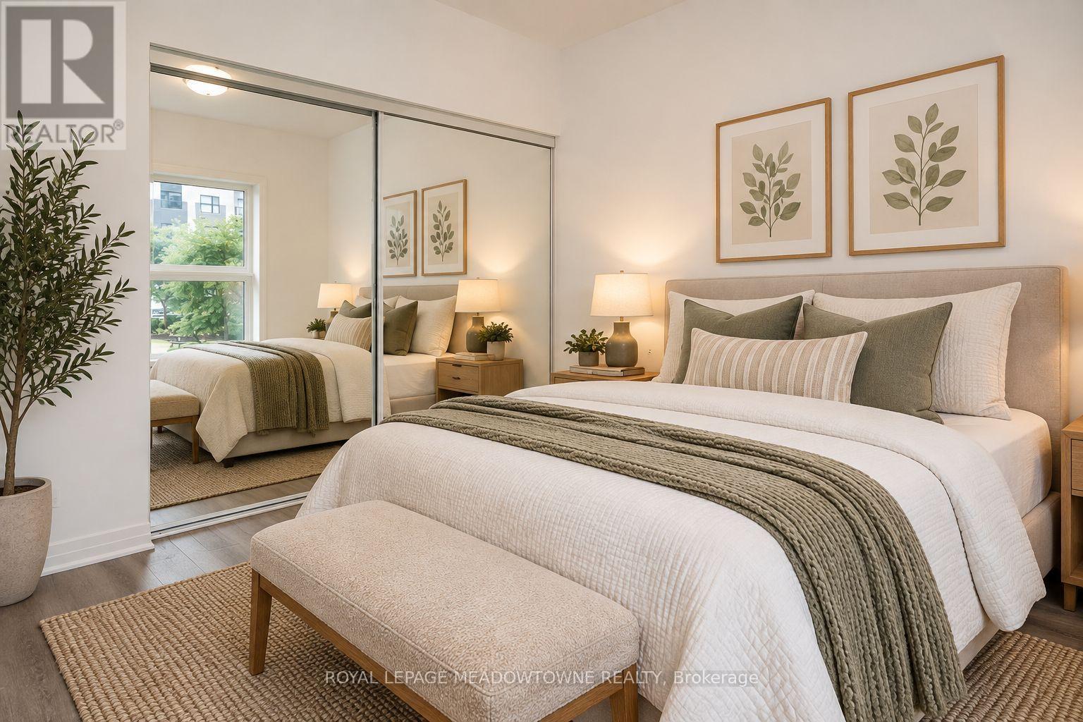 Imagine how peaceful and serene the bedroom can be - 205 - 102 Grovewood Common, Oakville, ON