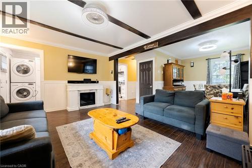 Wood-finish flooring throughout the space - 102 Stewart Avenue, Cambridge, ON 
