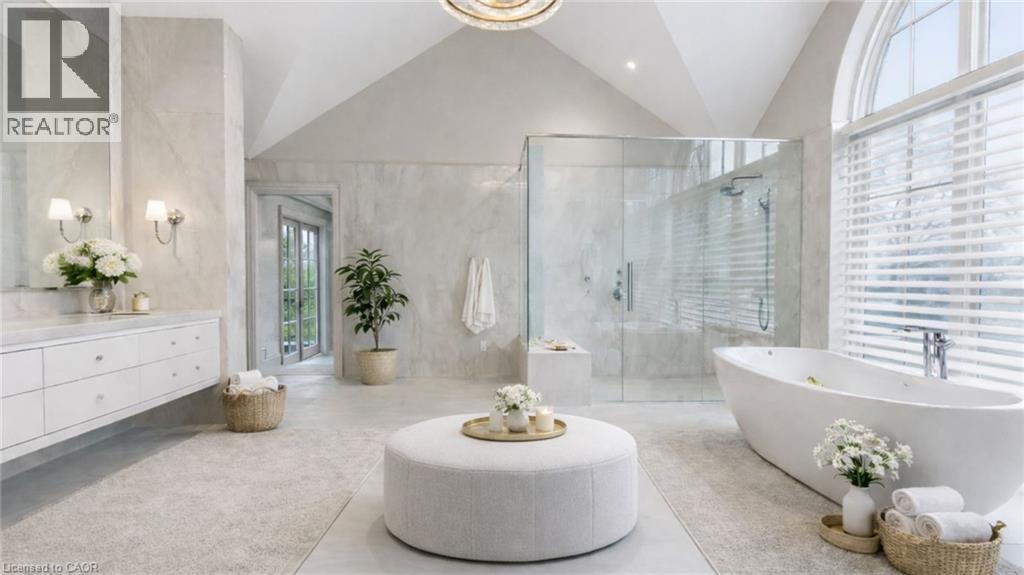 Virtually Staged, Primary Ensuite Bathroom - 3320 Guelph Line, Burlington, ON