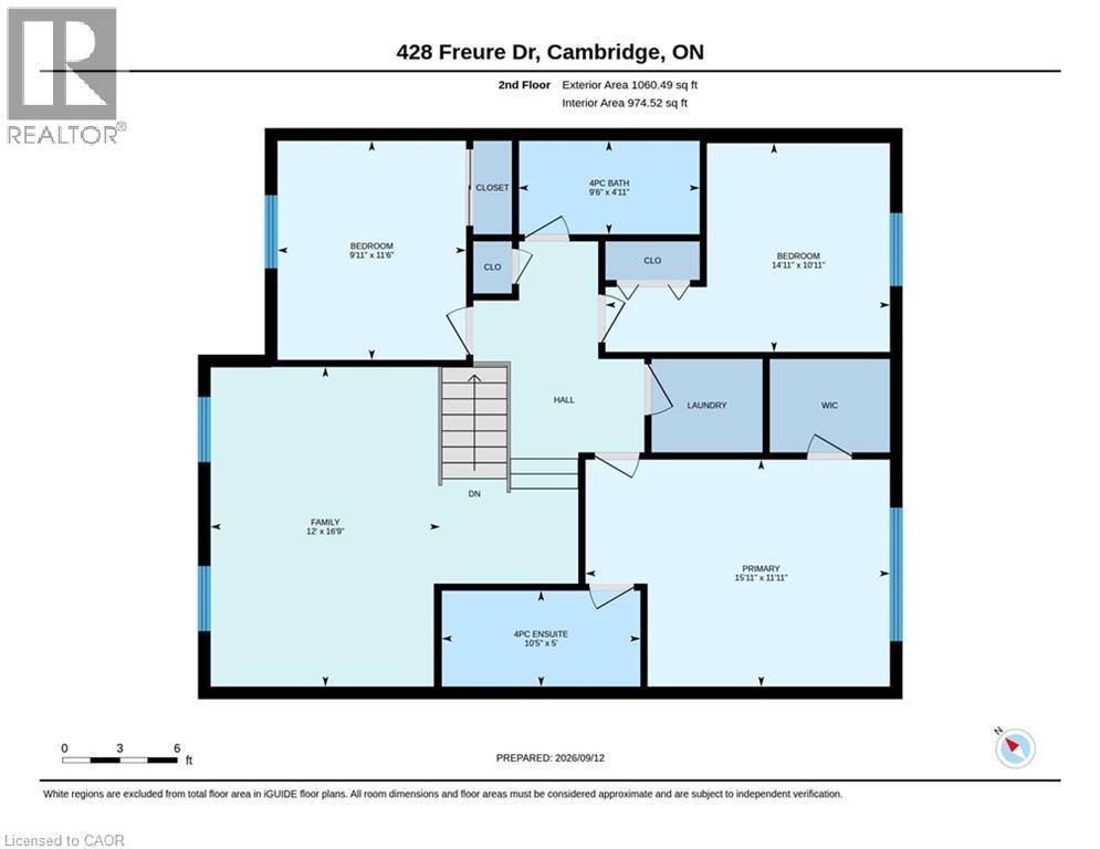 Second Floor plan - 428 Freure Drive, Cambridge, ON