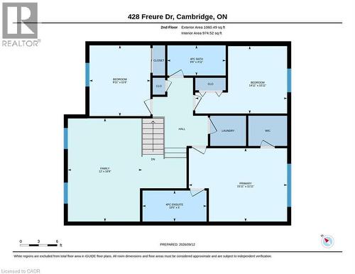 Second Floor plan - 428 Freure Drive, Cambridge, ON 