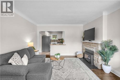 31 Scotia Avenue, Hamilton, ON - Indoor Photo Showing Living Room With Fireplace