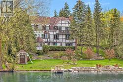 Rear exterior view from lake - 