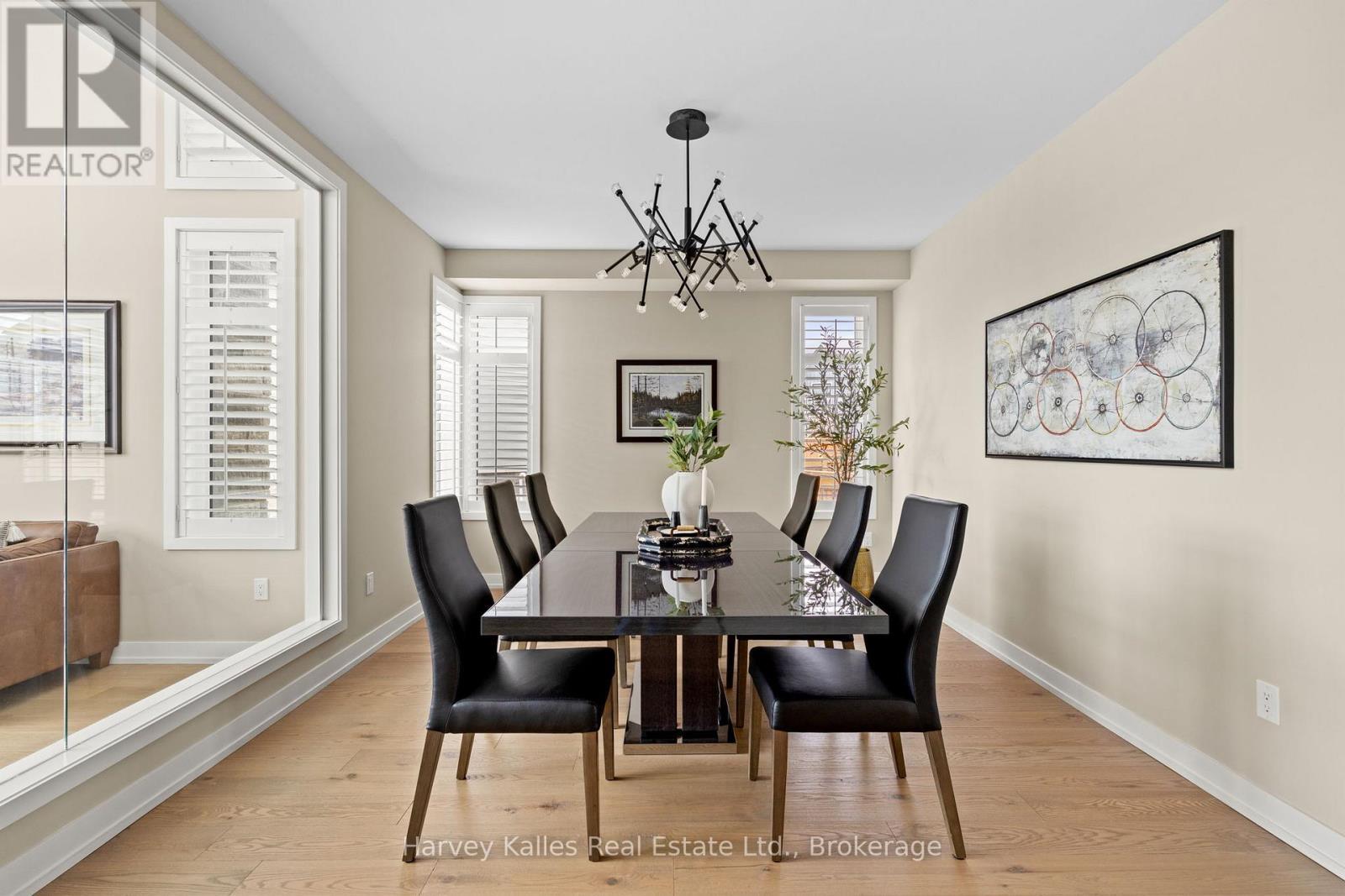 Large dining room off of the wine tating room - 163 Springside Crescent, Blue Mountains, ON - Indoor Photo Showing Dining Room