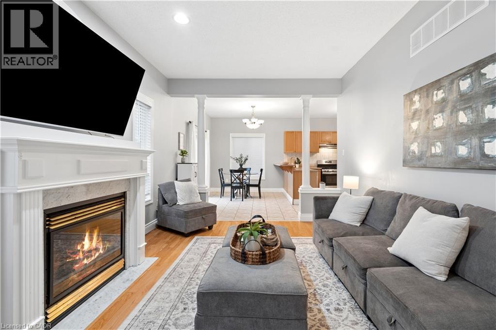 27 Spruce Boulevard, Acton, ON - Indoor Photo Showing Living Room With Fireplace