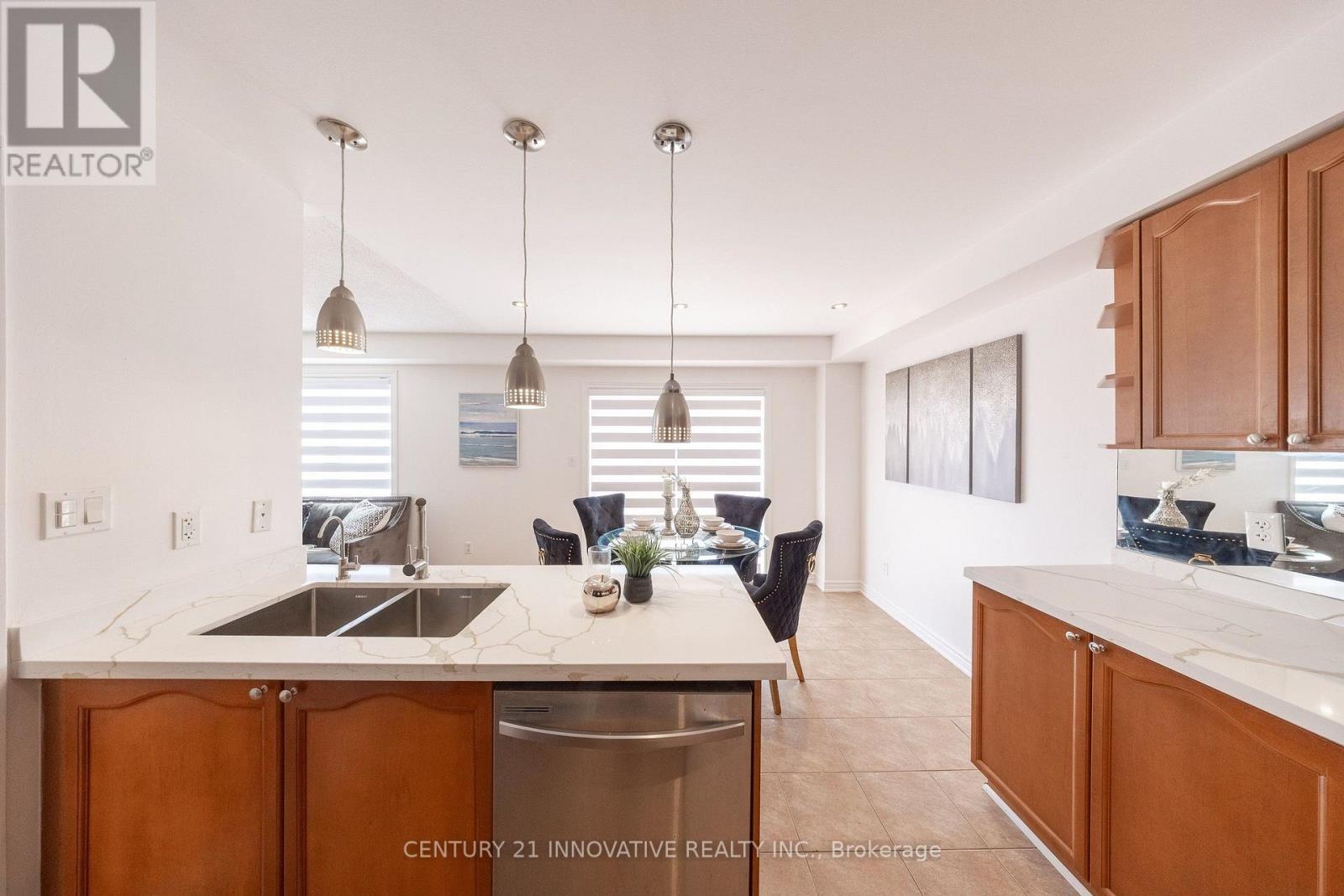 54 Carpendale Crescent, Ajax, ON - Indoor Photo Showing Kitchen With Double Sink