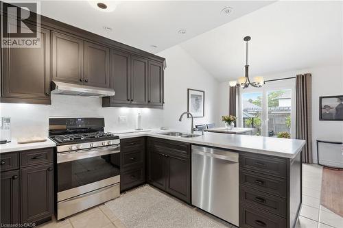 64 Redfern Avenue, Hamilton, ON - Indoor Photo Showing Kitchen With Double Sink