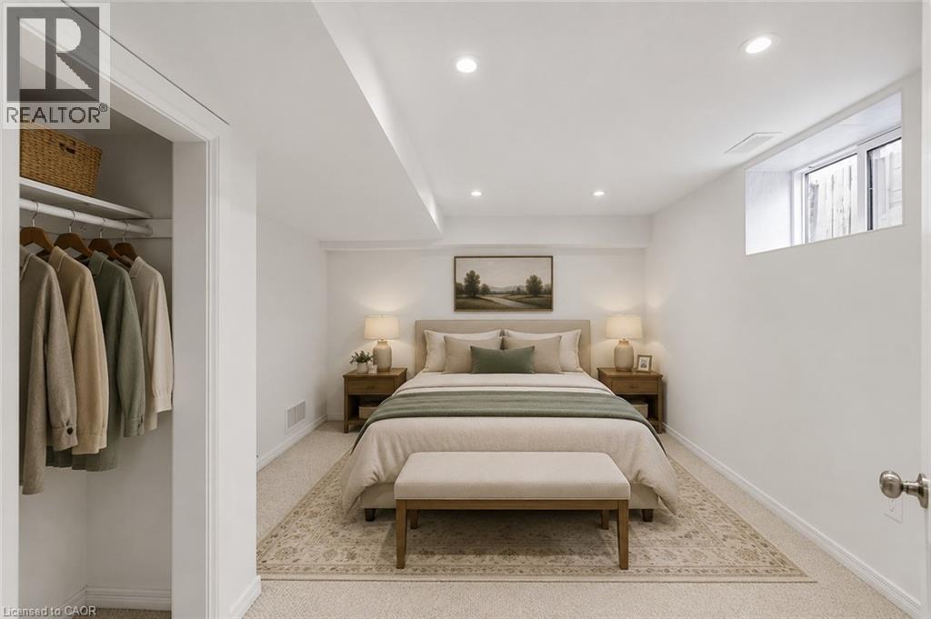 Basement Bedroom VIRTUALLY STAGED - 69 Nash Road S, Hamilton, ON