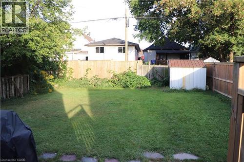 Big fenced yard with shed - 348 Weir Street N, Hamilton, ON 