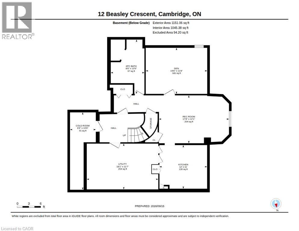 Basement - 12 Beasley Crescent, Cambridge, ON