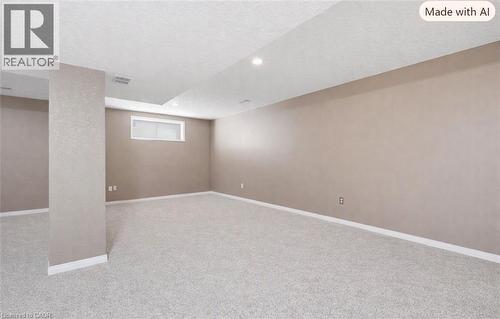 BASEMENT VIRTUALLY STAGED EMPTY TO SHOW SIZE - 15 Carolinian Lane, Cambridge, ON 