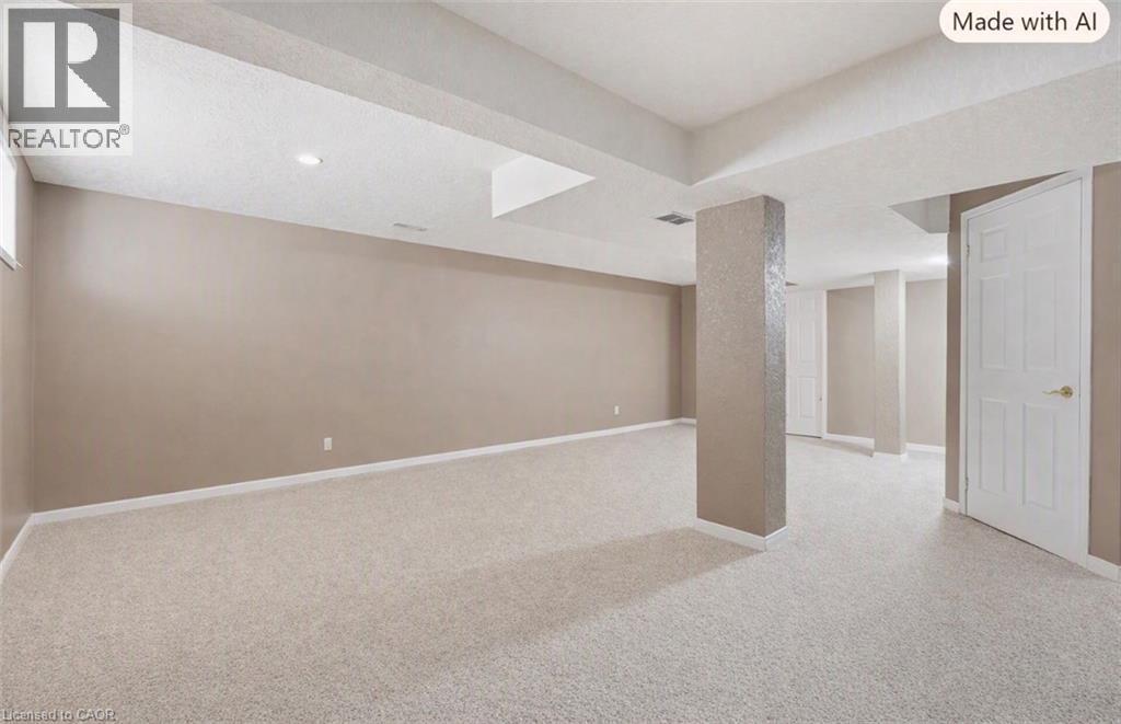 BASEMENT VIRTUALLY STAGED EMPTY TO SHOW SIZE - 15 Carolinian Lane, Cambridge, ON