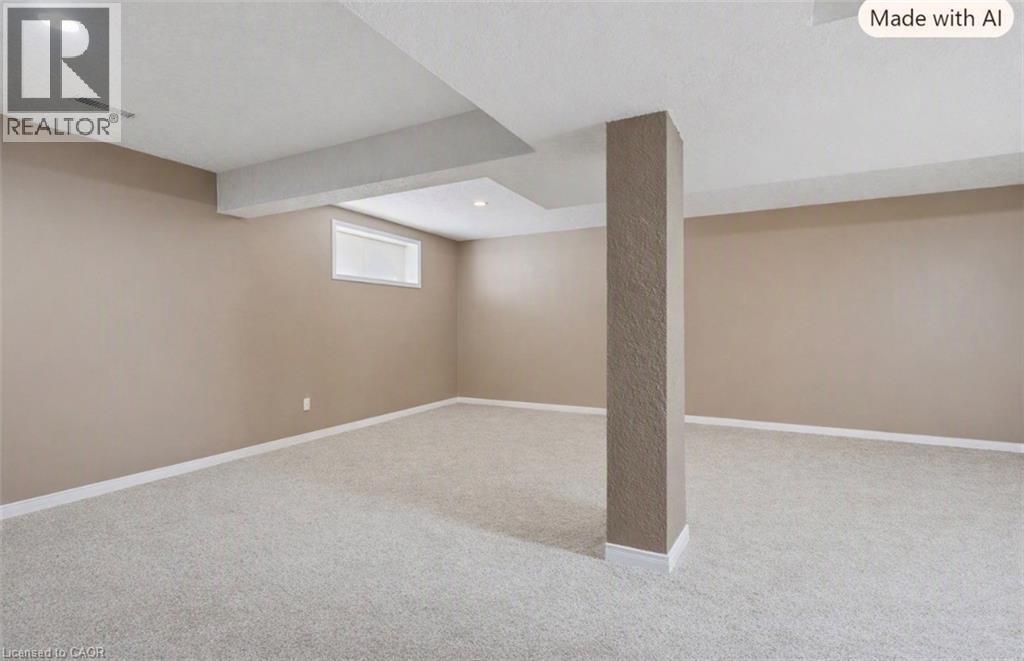 BASEMENT VIRTUALLY STAGED EMPTY TO SHOW SIZE - 15 Carolinian Lane, Cambridge, ON